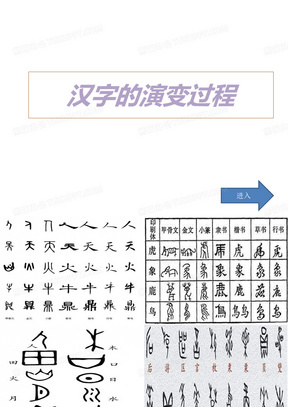 汉字演变的过程