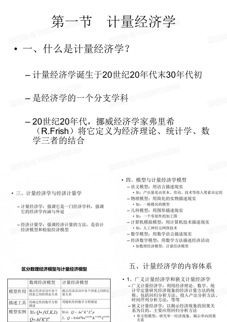 计量经济学(湘潭大学 张来存)