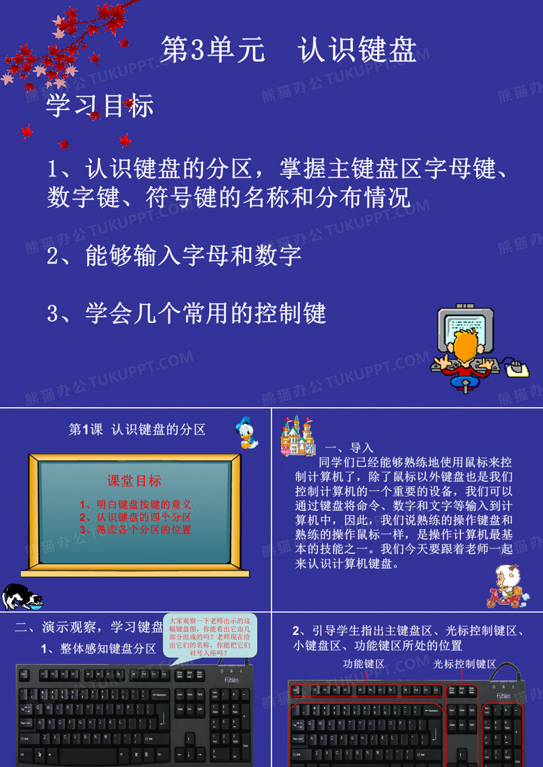 认识键盘课件键盘分区