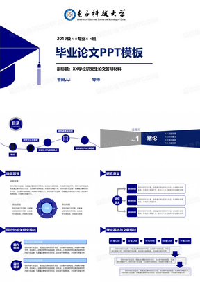 电子科技大学毕业论文答辩PPT模板