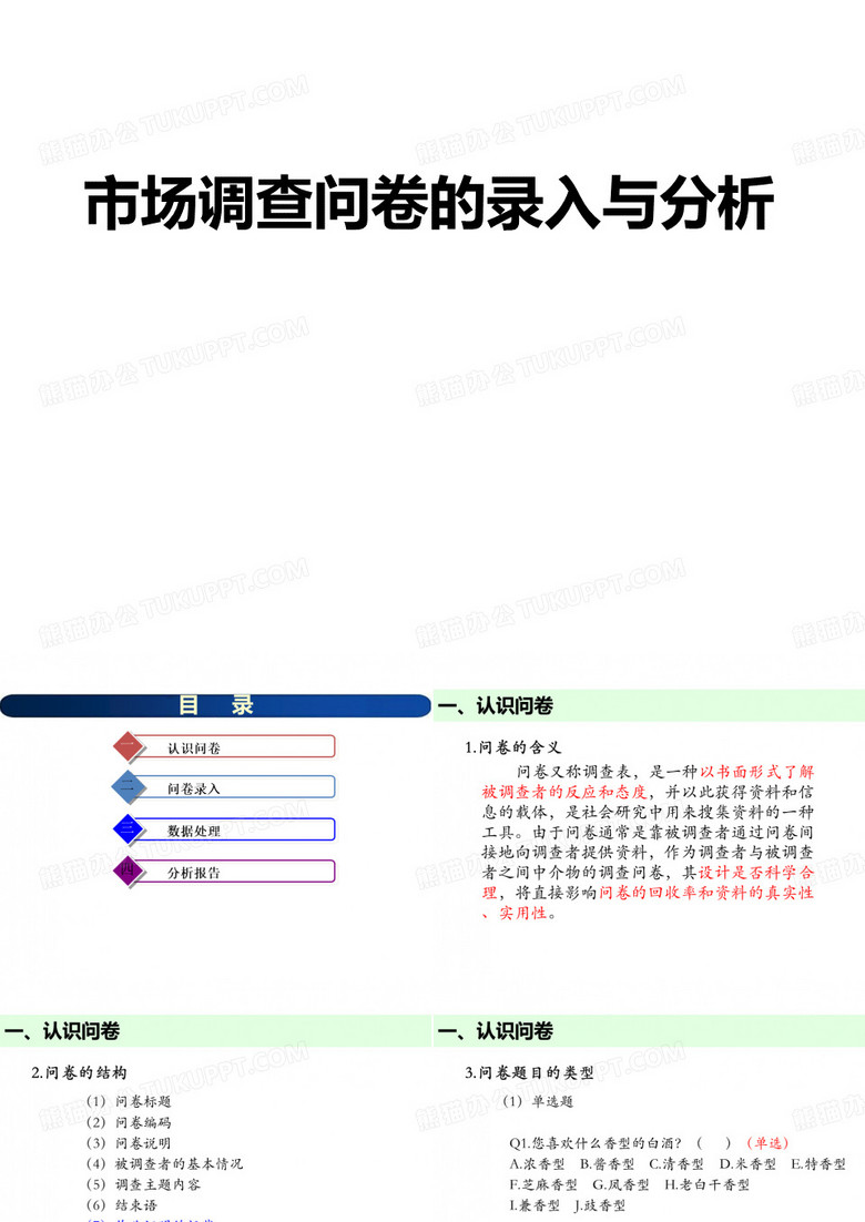 市场调查问卷的录入与分析