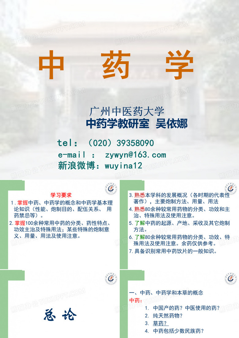 中药学总论