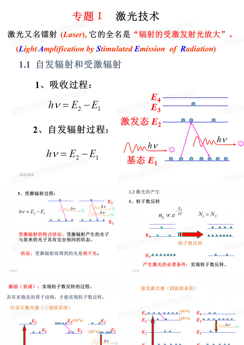 自发辐射与受激辐射