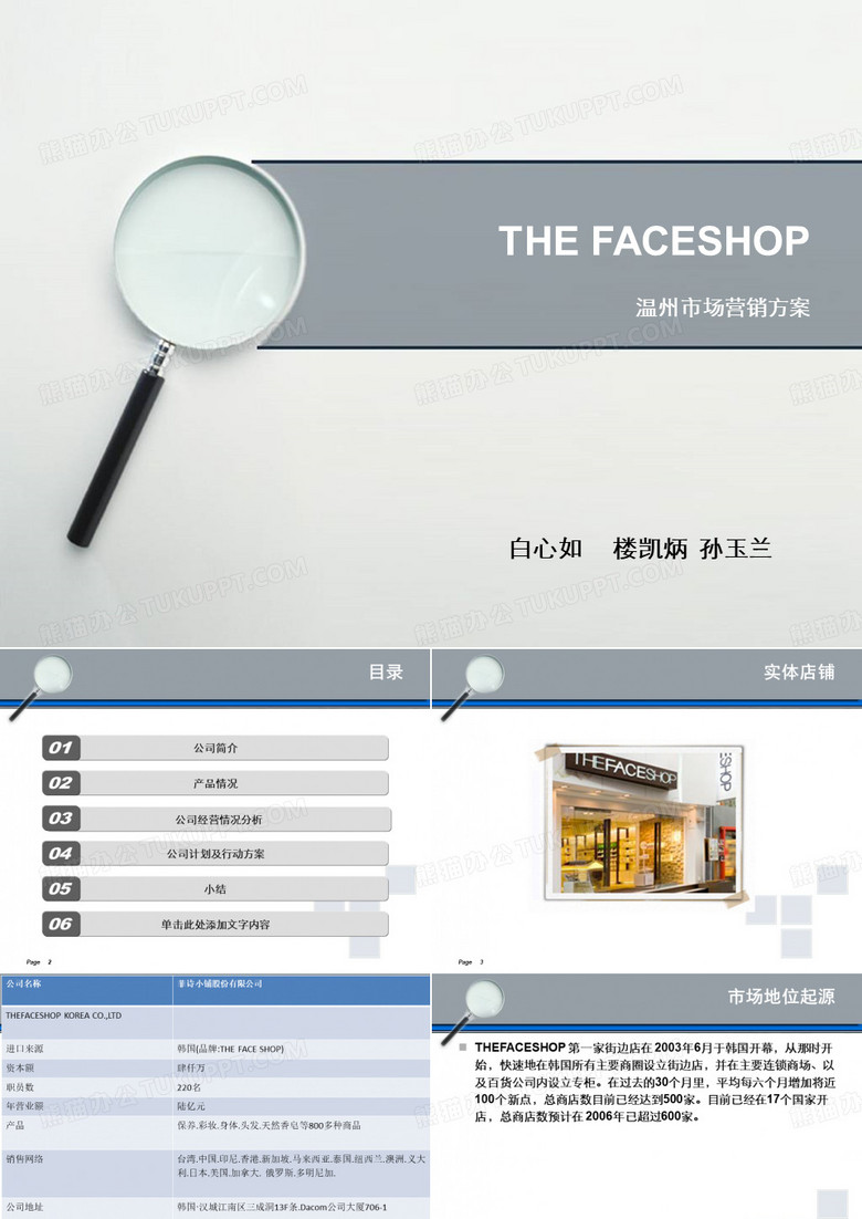 The faceshop出口营销方案(玉兰)