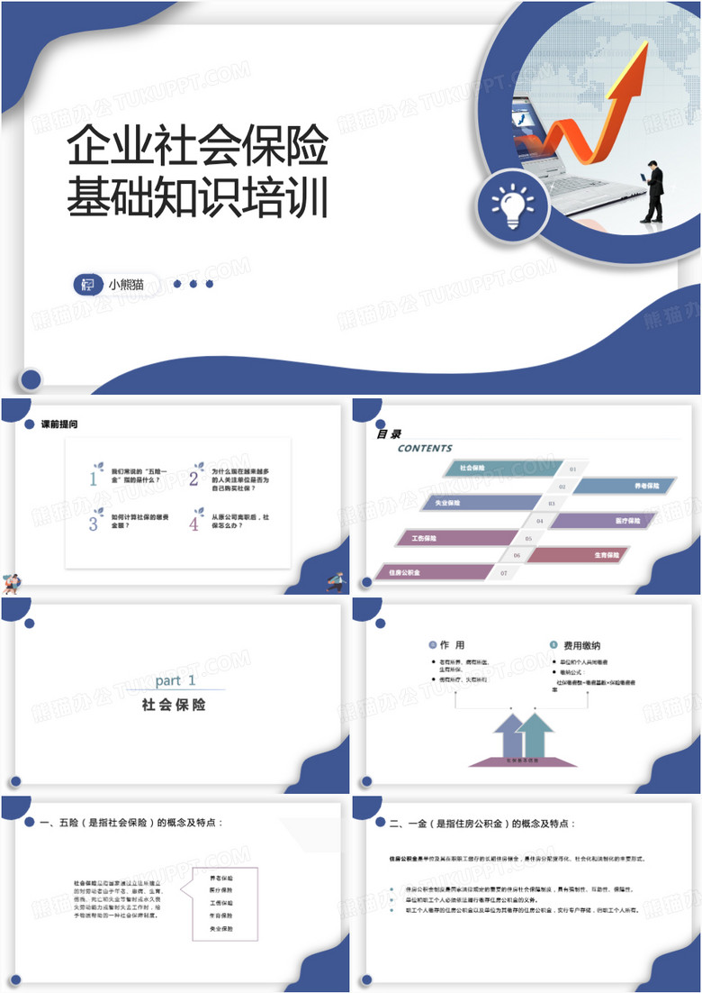 企业社会保险基础知识培训PPT模板