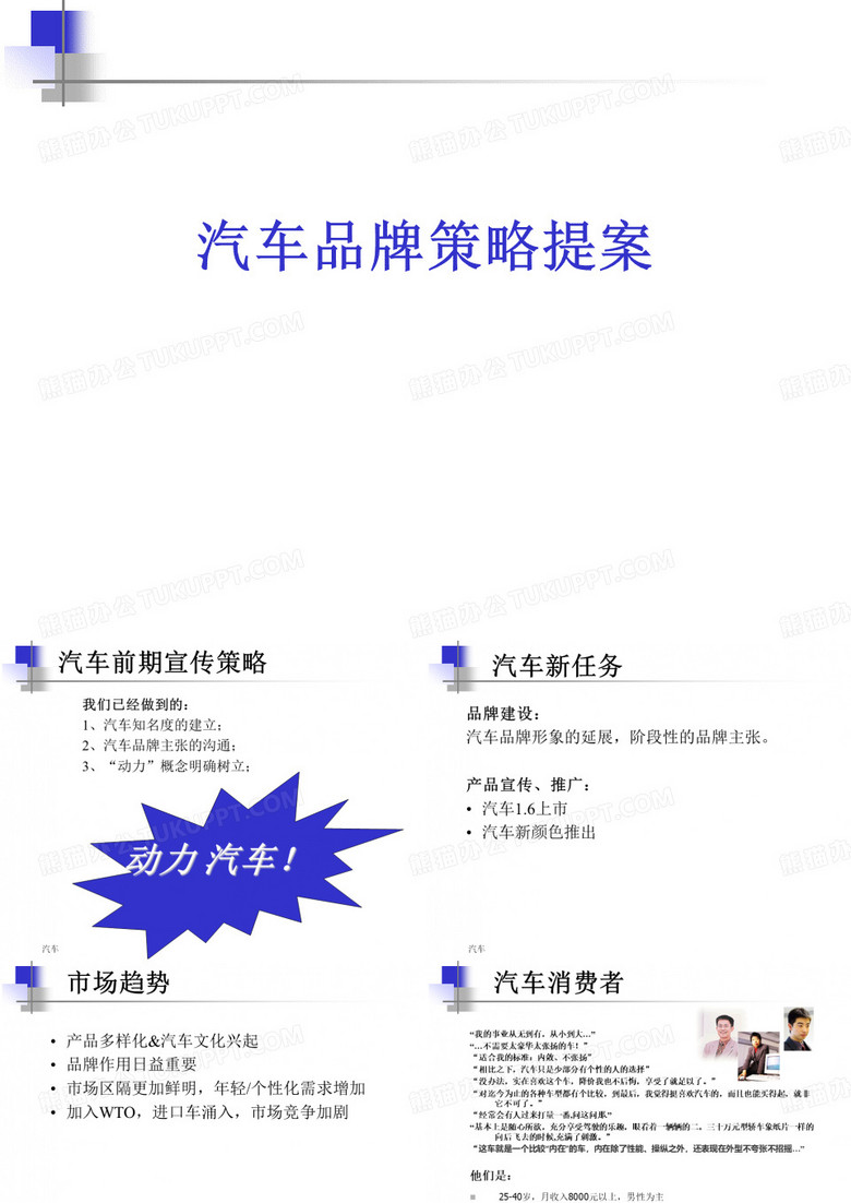 汽车品牌策略提案