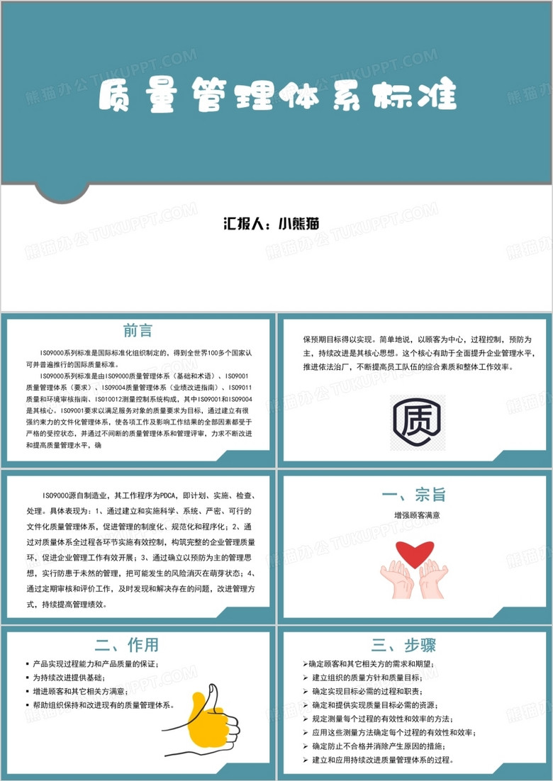 质量管理体系标准PPT模板