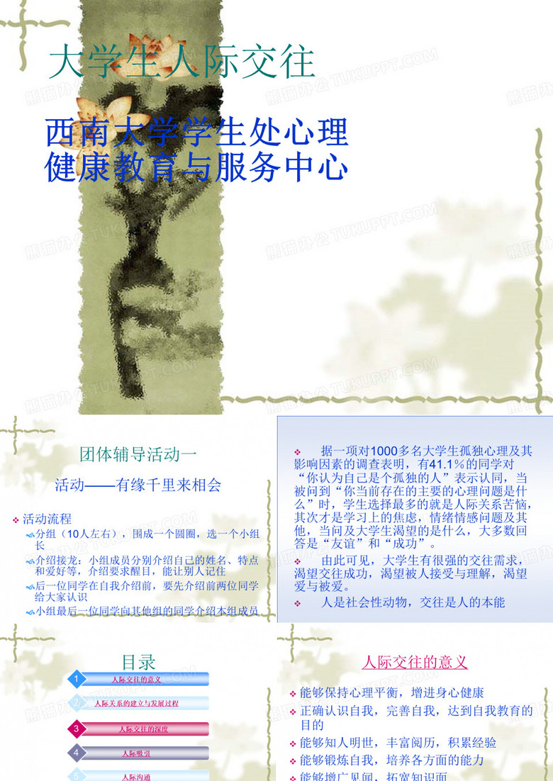 大学生人际交往ppt