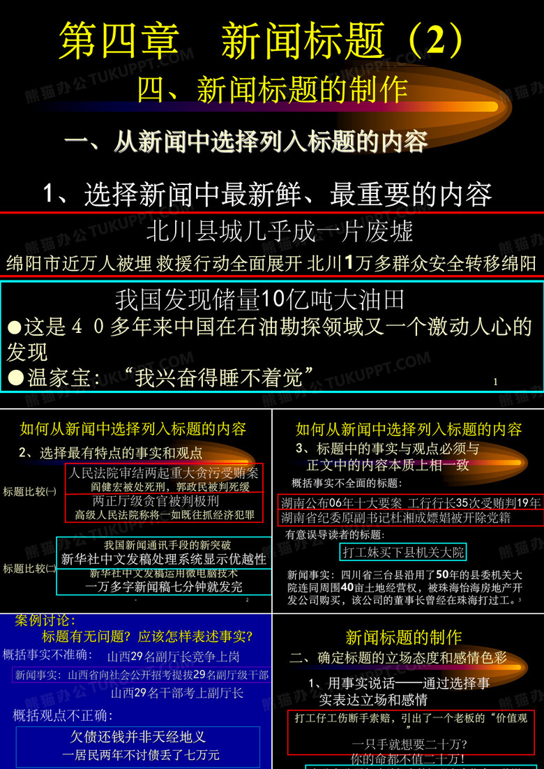 新闻标题的制作ppt