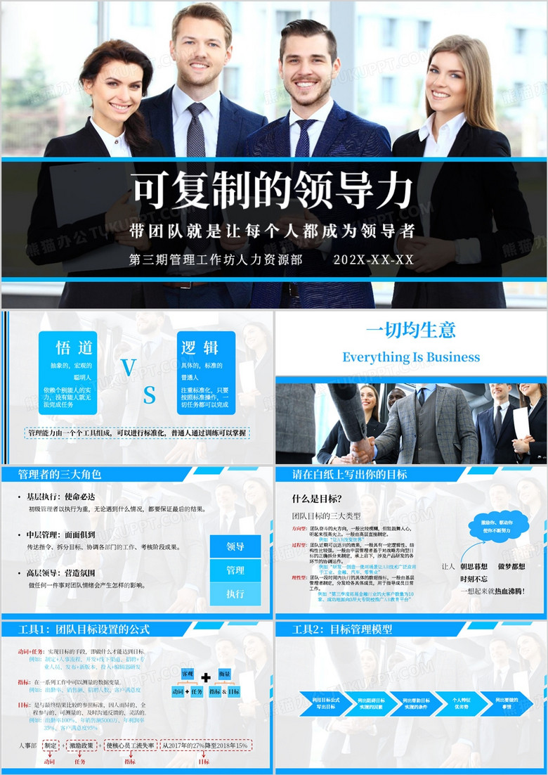 可复制的领导力企业培训PPT模板
