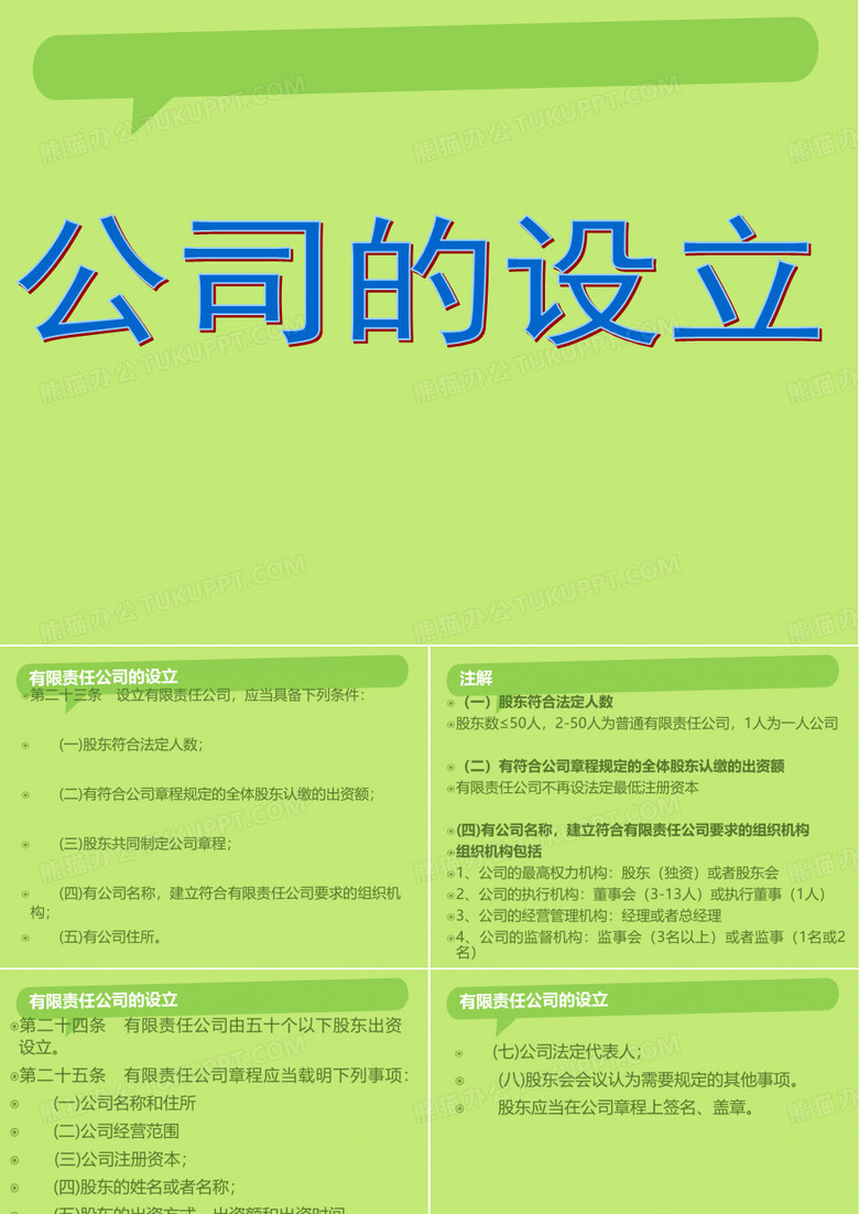 设立公司的章程
