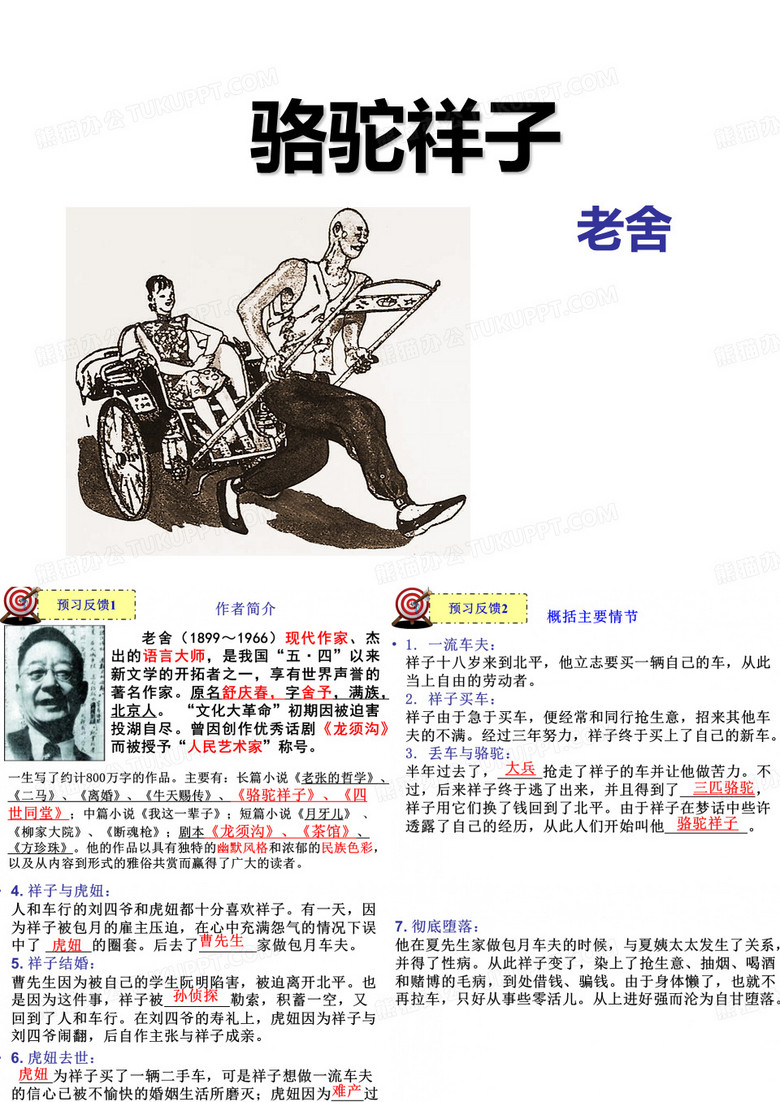 《骆驼祥子》指导课件