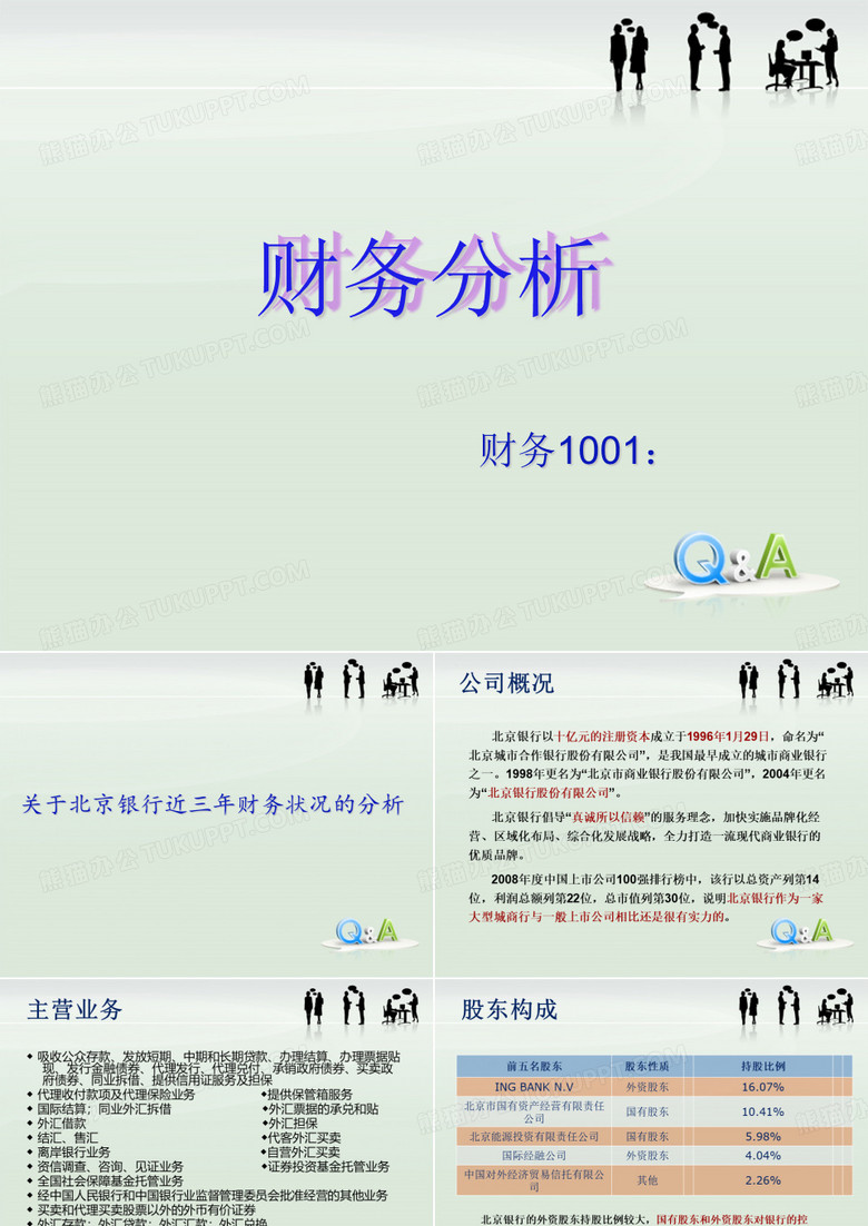 关于北京银行的财务分析.ppt
