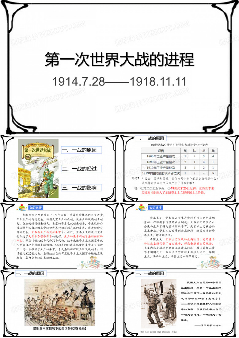 第一次世界大战的进程