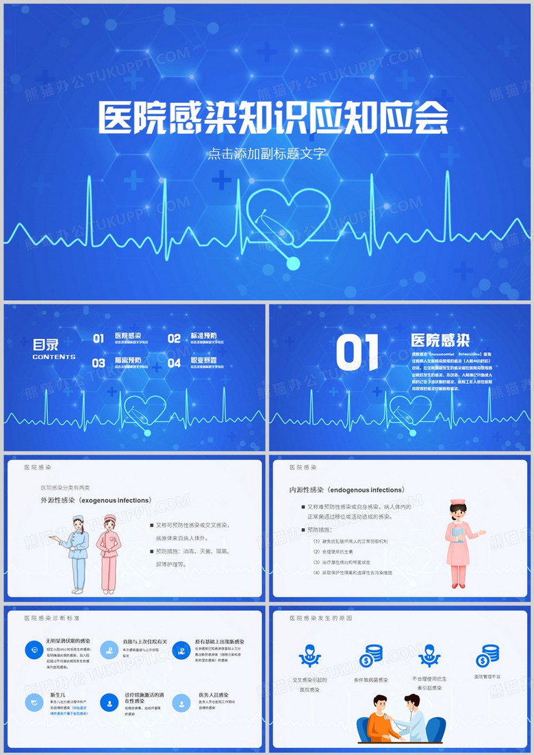 医院感染知识应知应会动态PPT模板