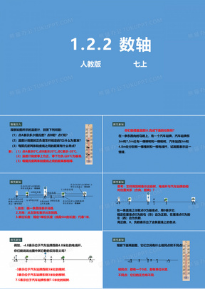 人教版七年级数学上册1.2.2数轴(共25张PPT)