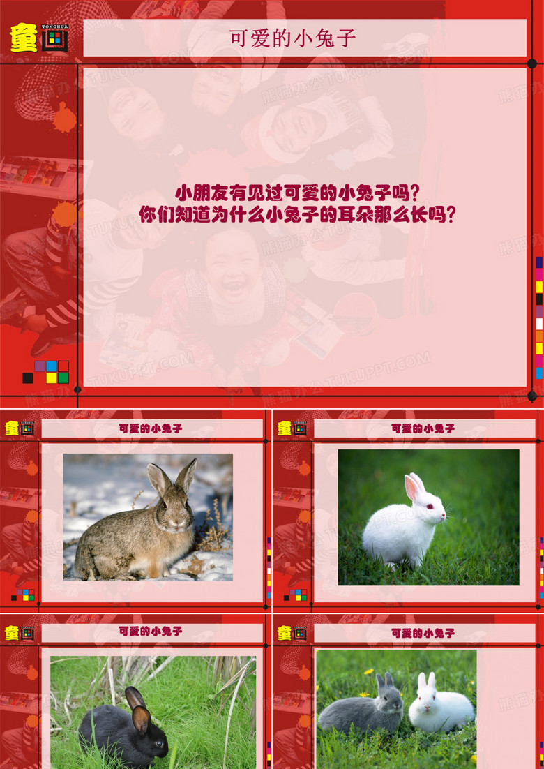 创意美术. 可爱的小兔子