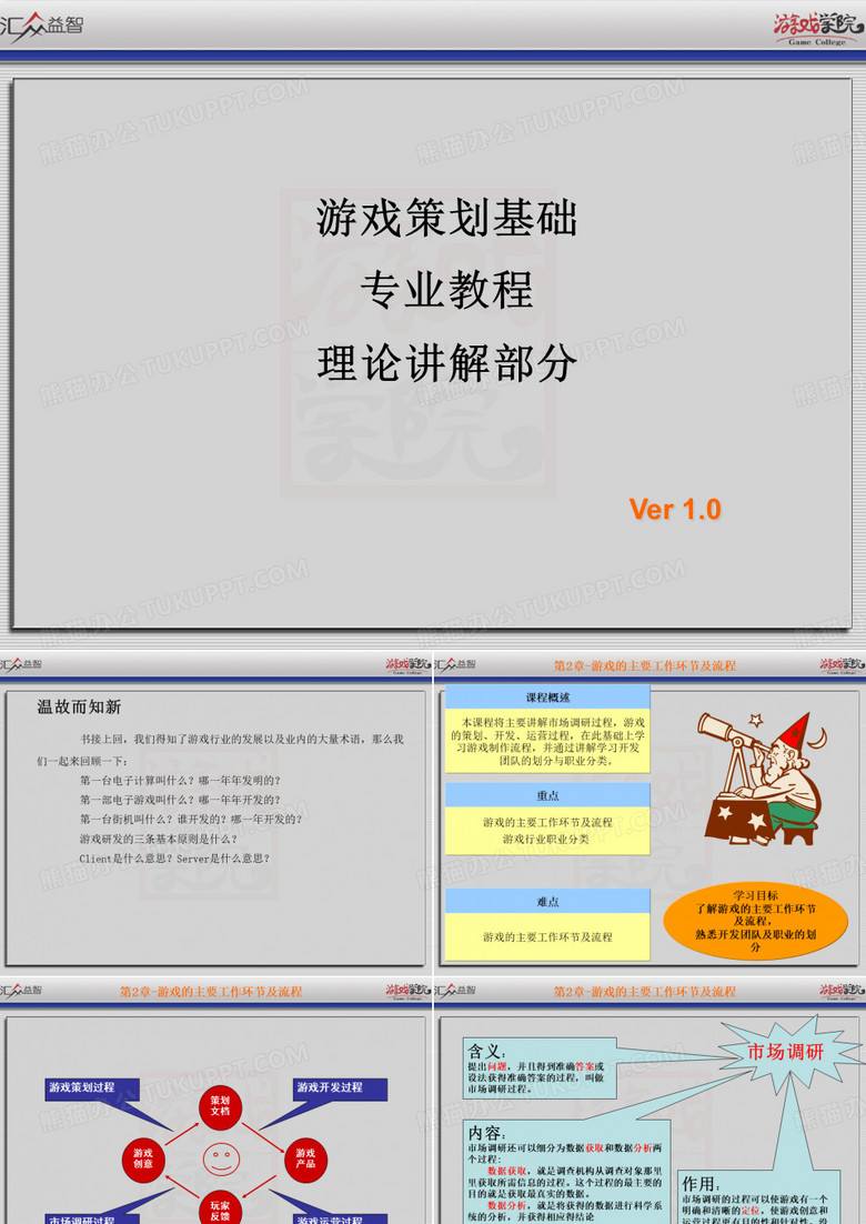 002-游戏的主要工作环节及流程