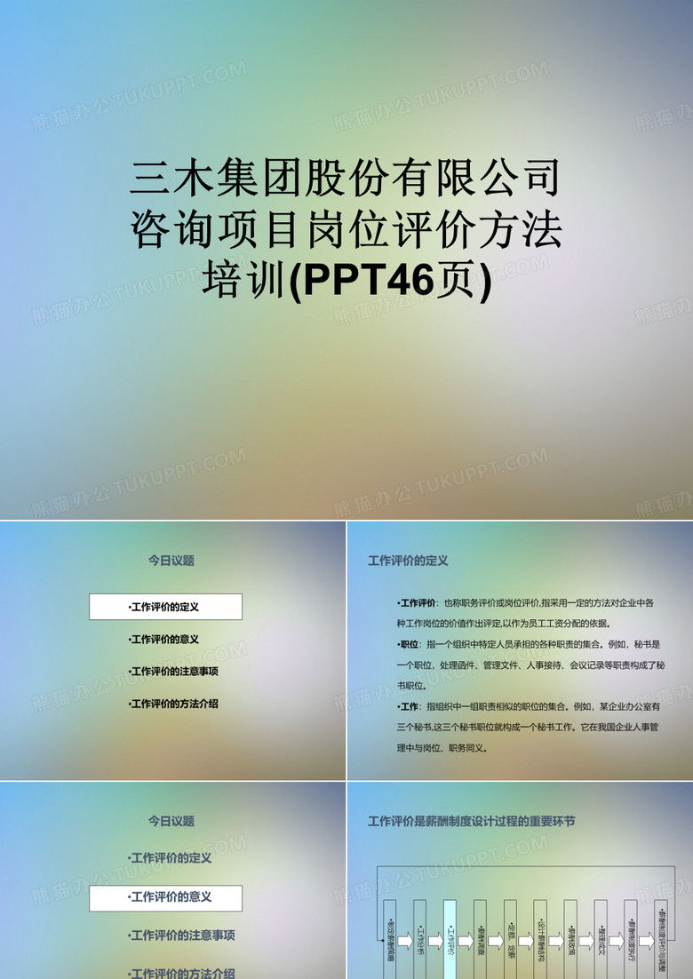 三木集团股份有限公司咨询项目岗位评价方法培训(PPT46页)