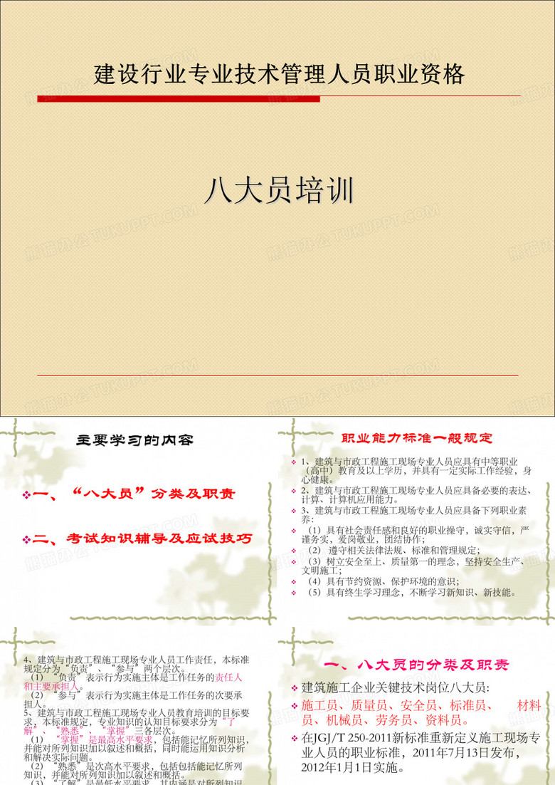 施工企业8大员培训课件