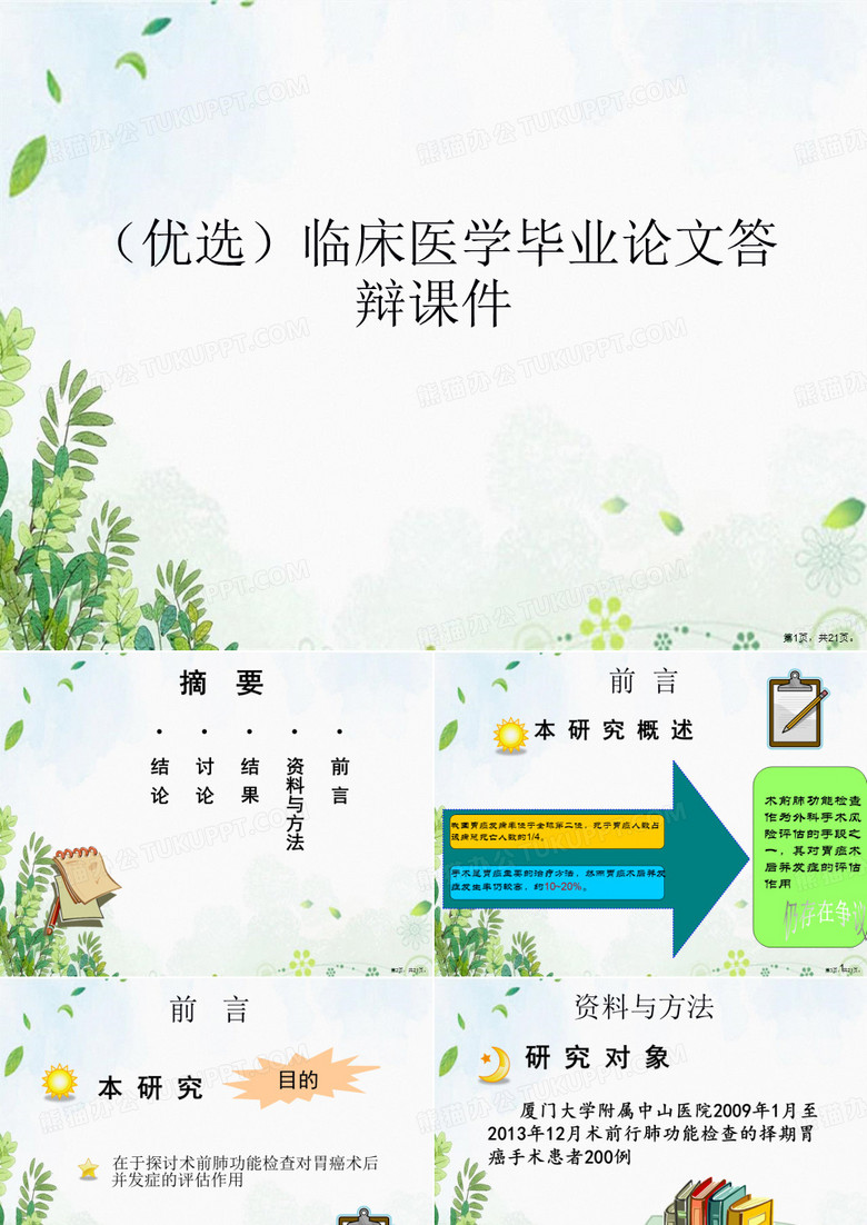 临床医学毕业论文答辩ppt详解.