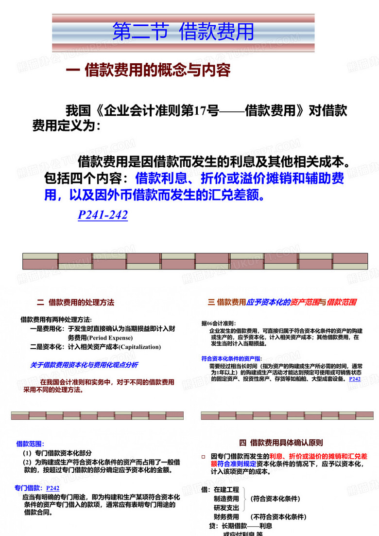 二 借款费用 三长期借款
