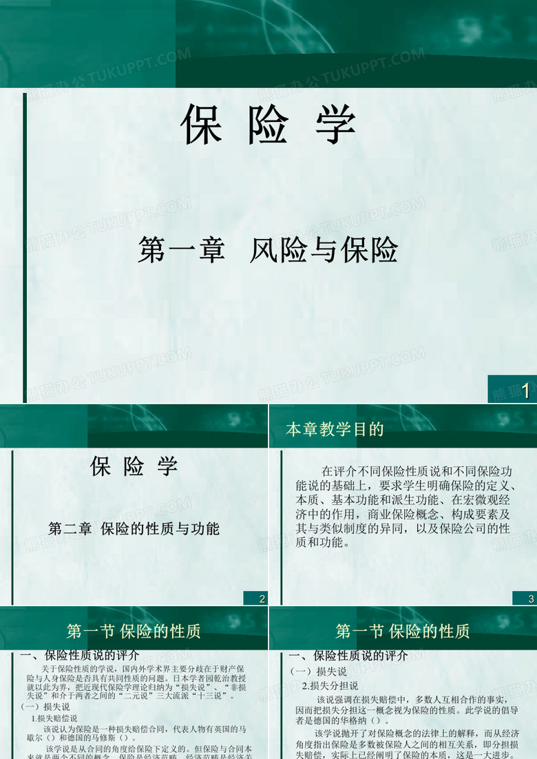 保险公司从业人员执业培训教材 保险学全套课件