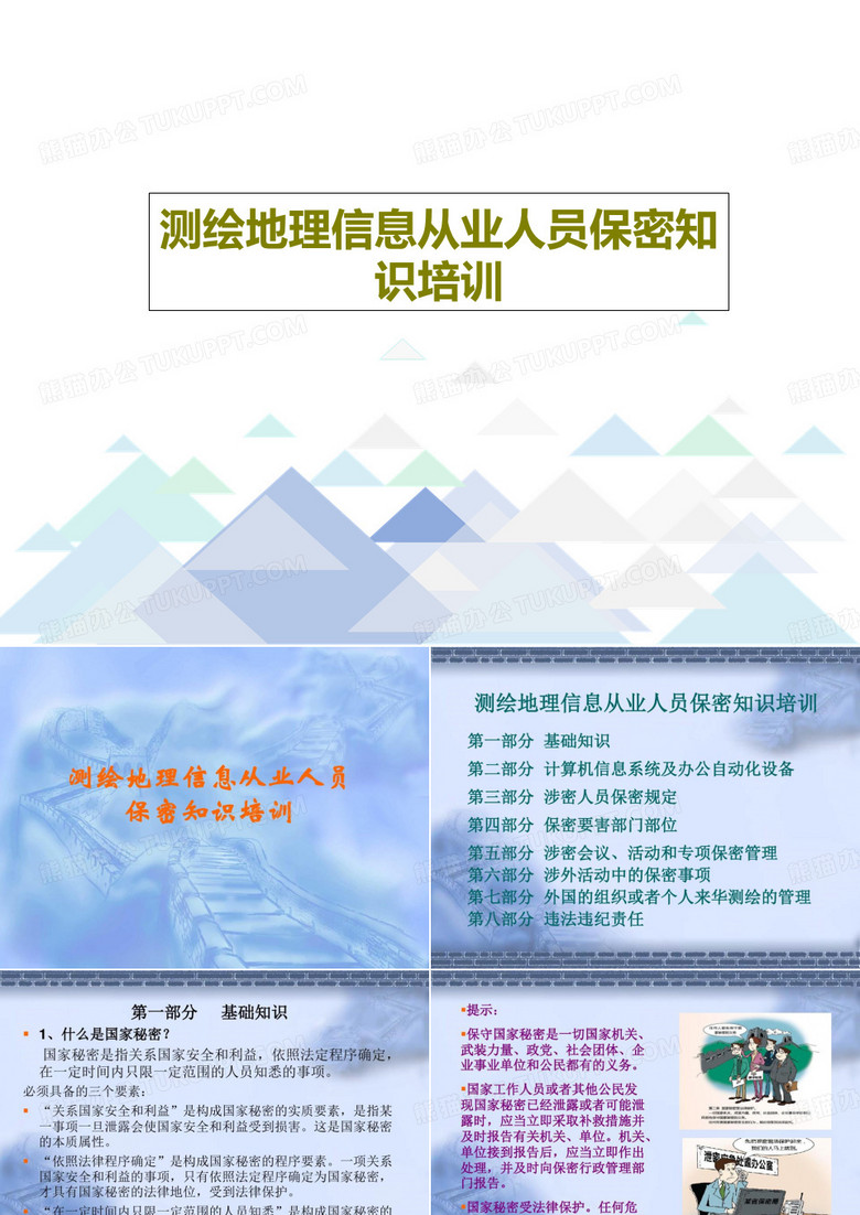 测绘地理信息从业人员保密知识培训共66页