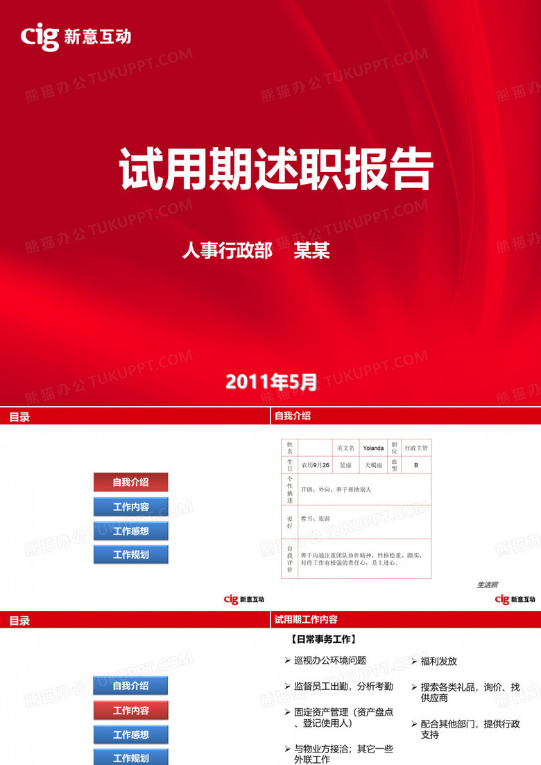 试用期述职报告