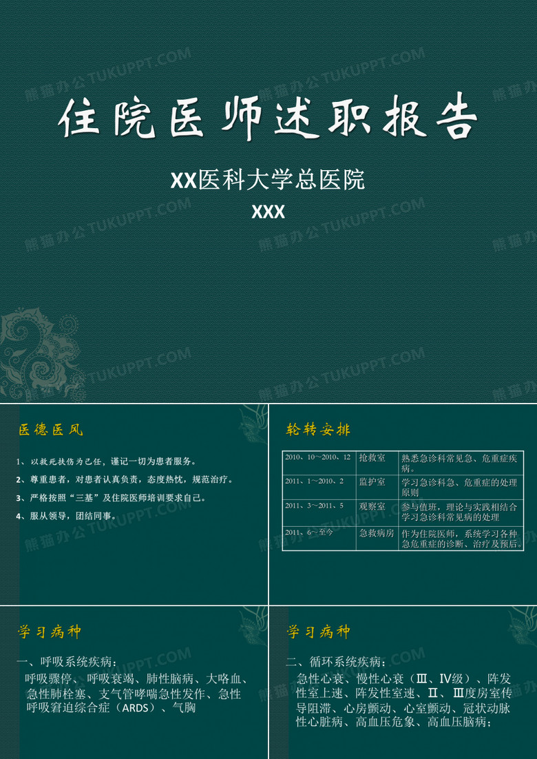 住院医师述职报告