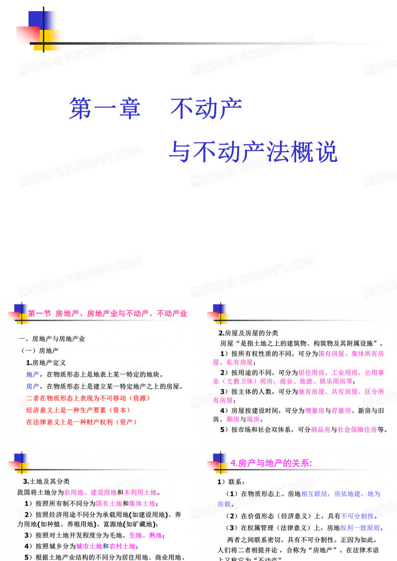 不动产与不动产法概说.模板