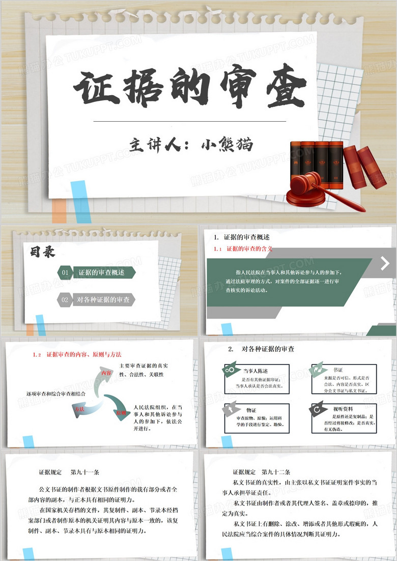 证据的审查PPT模板