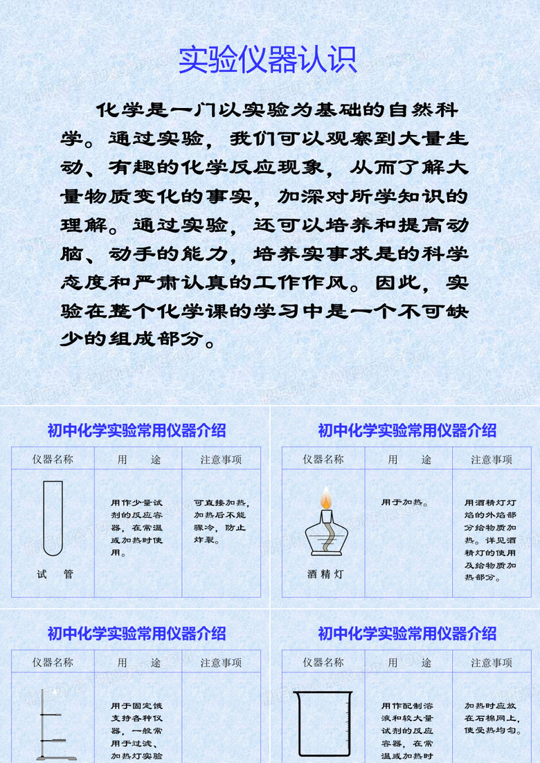 化学实验常用仪器介绍