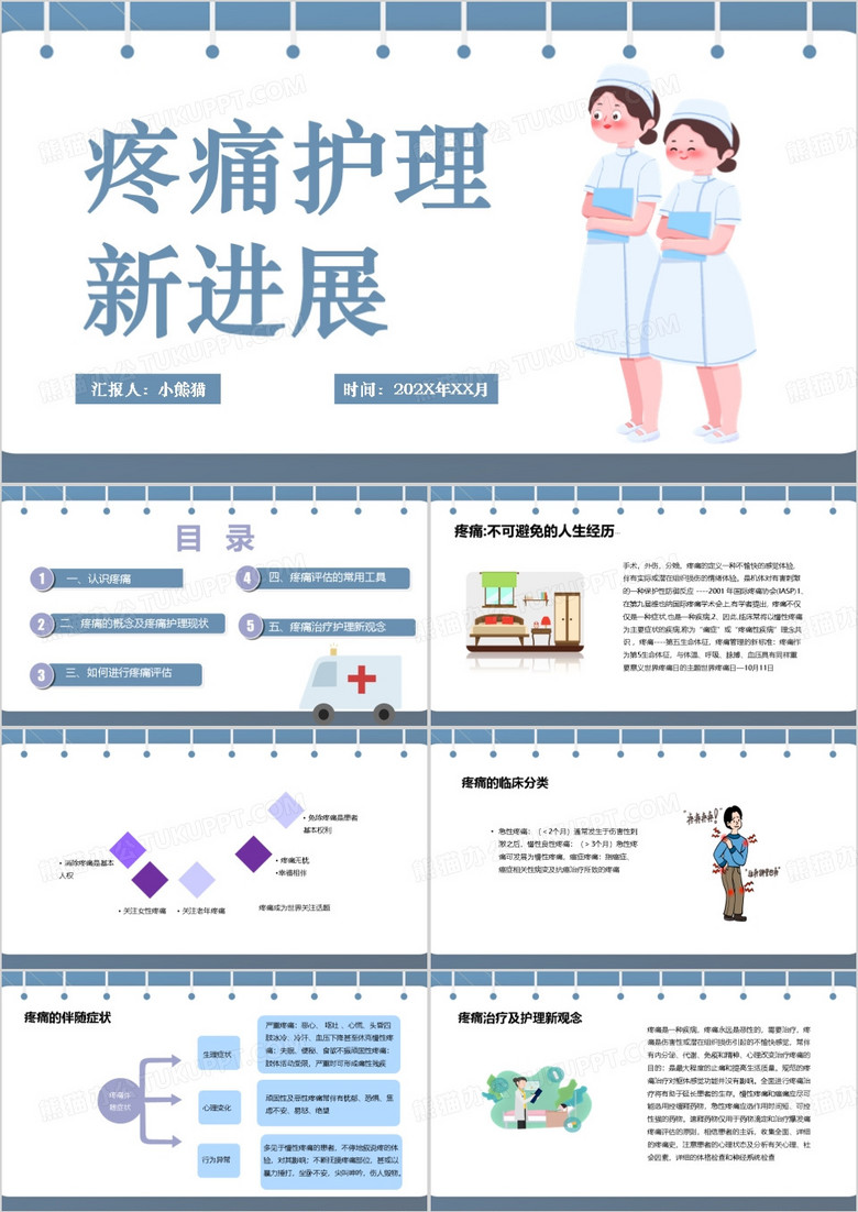 疼痛护理新进展疼痛护理查房PPT模板