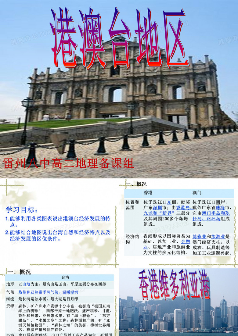 港澳台地区PPT