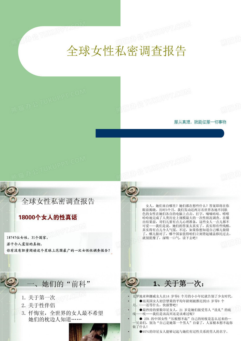全球女性私密调查报告26页PPT