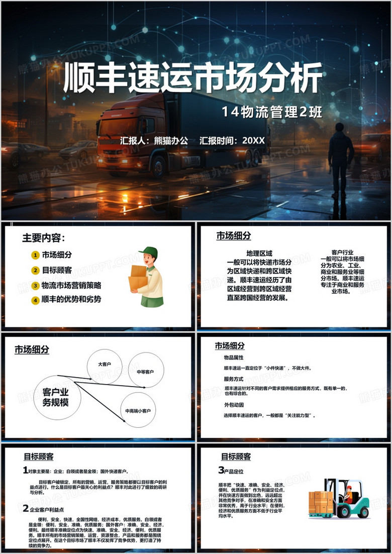 顺丰速运市场调查ppt模板