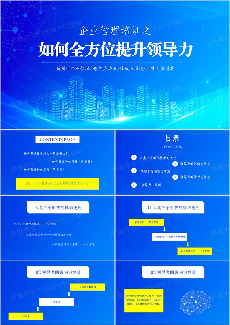 如何全方位提升领导力PPT模板