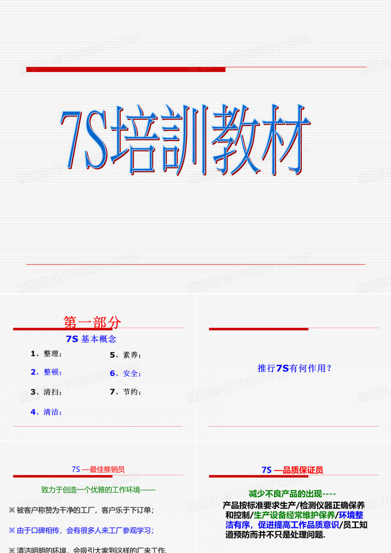 7S管理培训仓库7S管理培训教材库房7S管理培训教程PPT