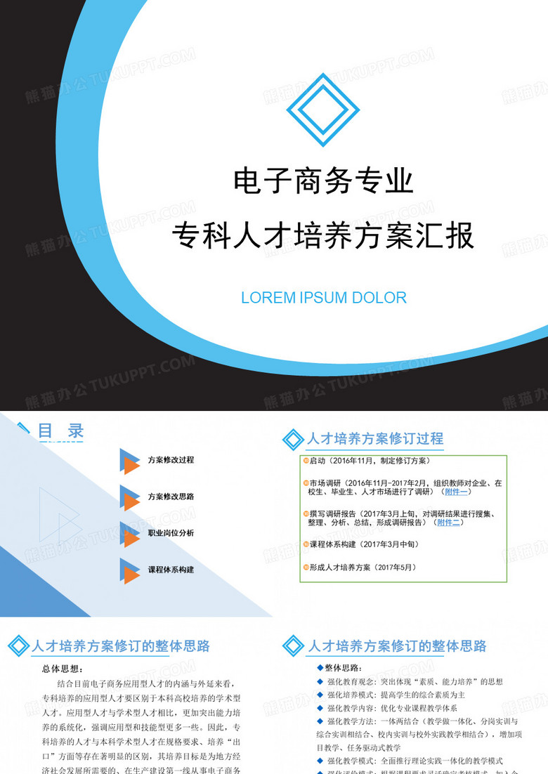 人才培养方案汇报(电子商务专科)