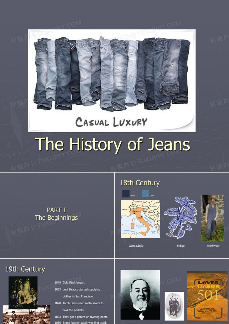 The  history of jeans牛仔发展史