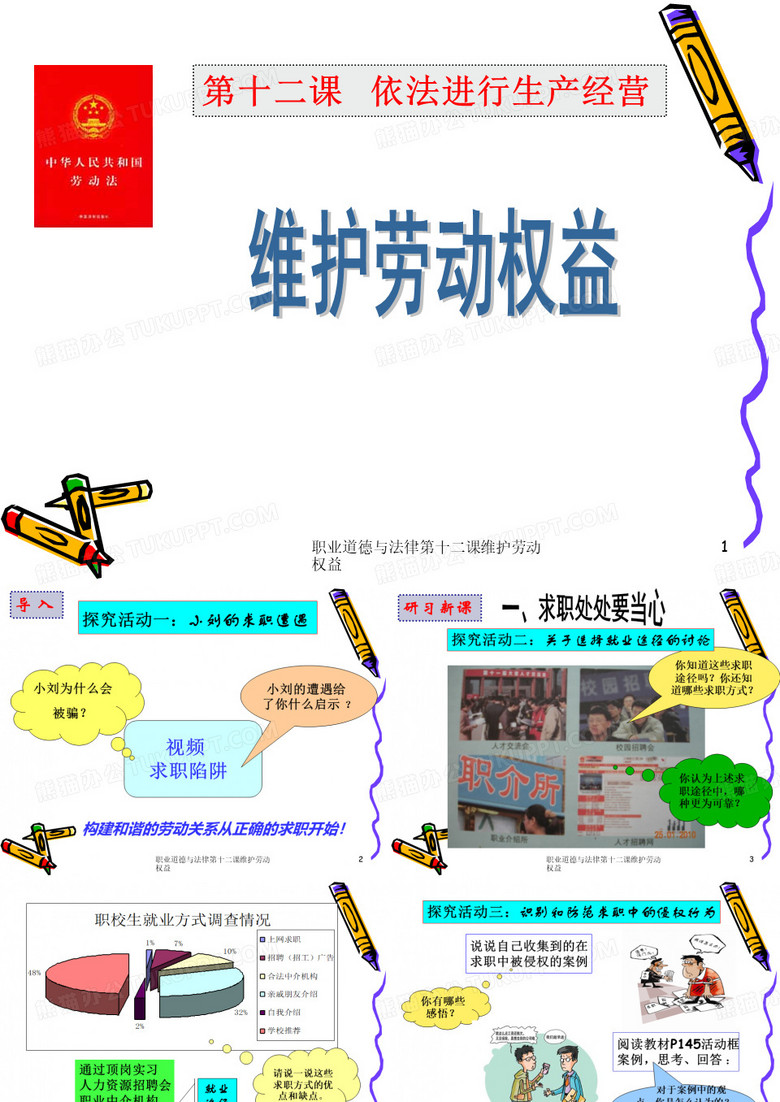 职业道德与法律第十二课维护劳动权益课件