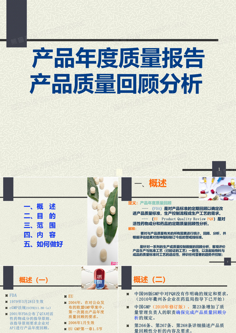 药品年度质量回顾分析