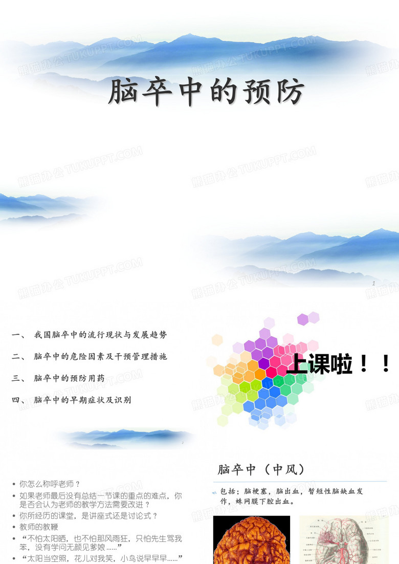 脑卒中的预防  ppt课件