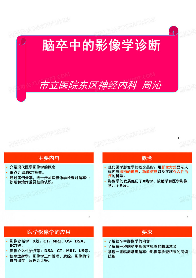 脑卒中的影像学诊断
