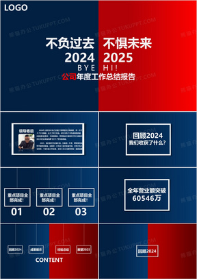 2025不负过去不惧未来年终工作总结公司年度汇报述职报告ppt模板