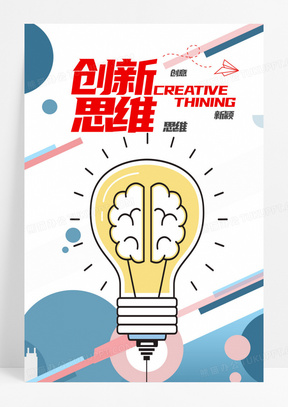 创新思维企业文化海报