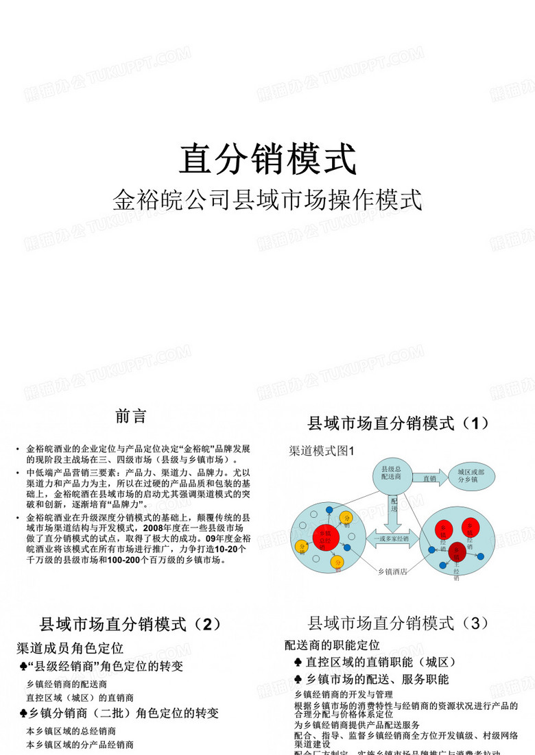 直分销模式