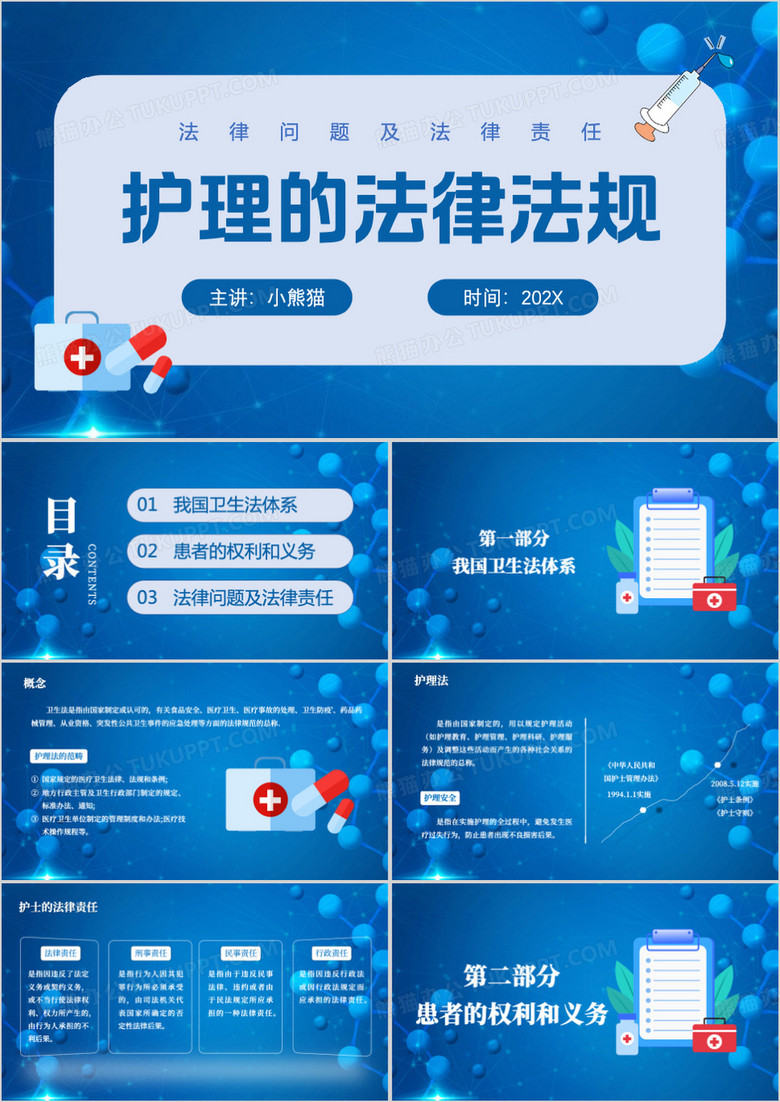 护理的法律法规PPT模板