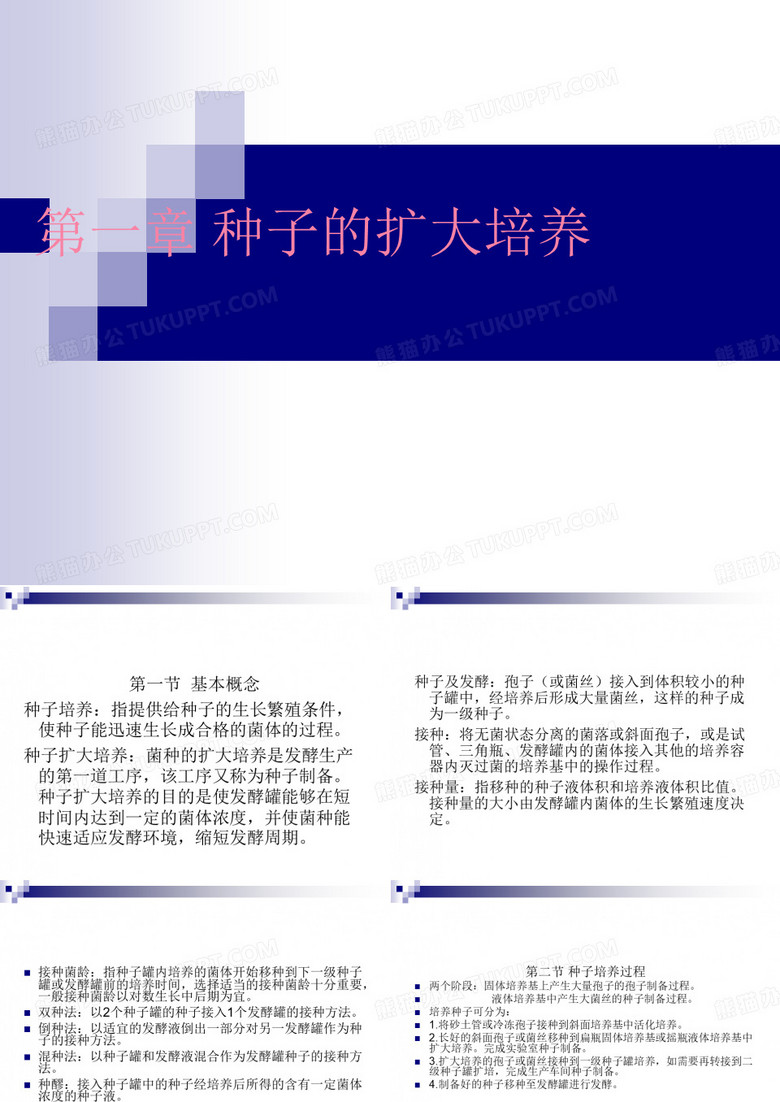 种子的扩大培养
